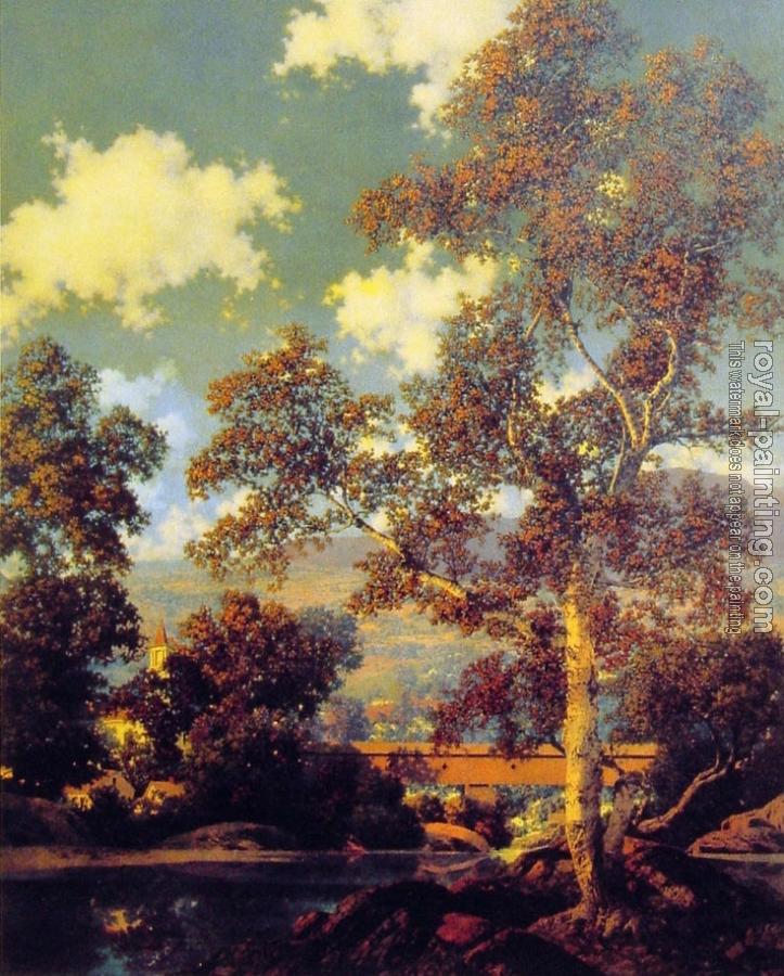 723x900 Early Autumn White Birch By Maxfield Parrish Oil Painting - Early Autumn Painting