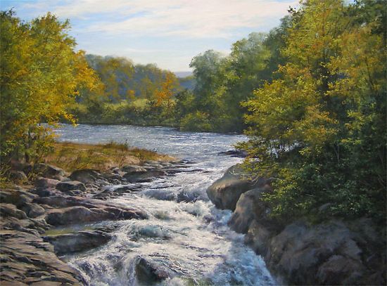 550x407 The Warm Days Of Early Autumn By Andrew Orr Oil ~ 18 X 24 - Early Autumn Painting