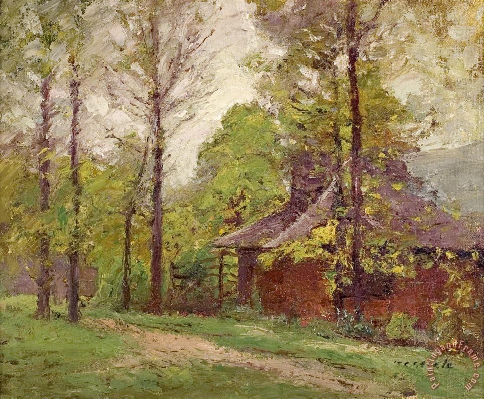 960x792 Theodore Clement Steele A Wet Day In Early Autumn Painting - Early Autumn Painting