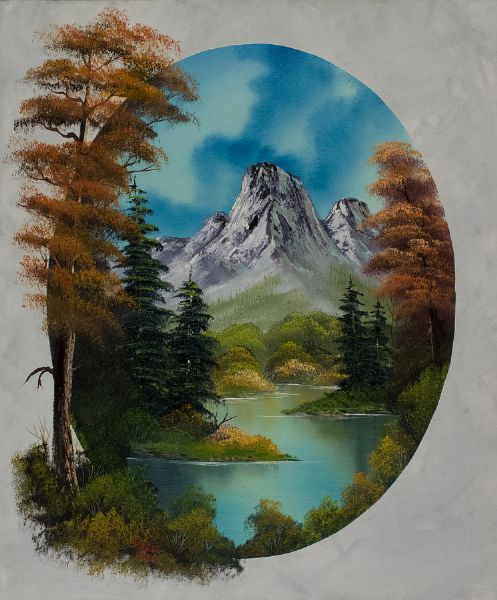 497x600 Bob Ross Early Autumn Painting For Sale - Early Autumn Painting