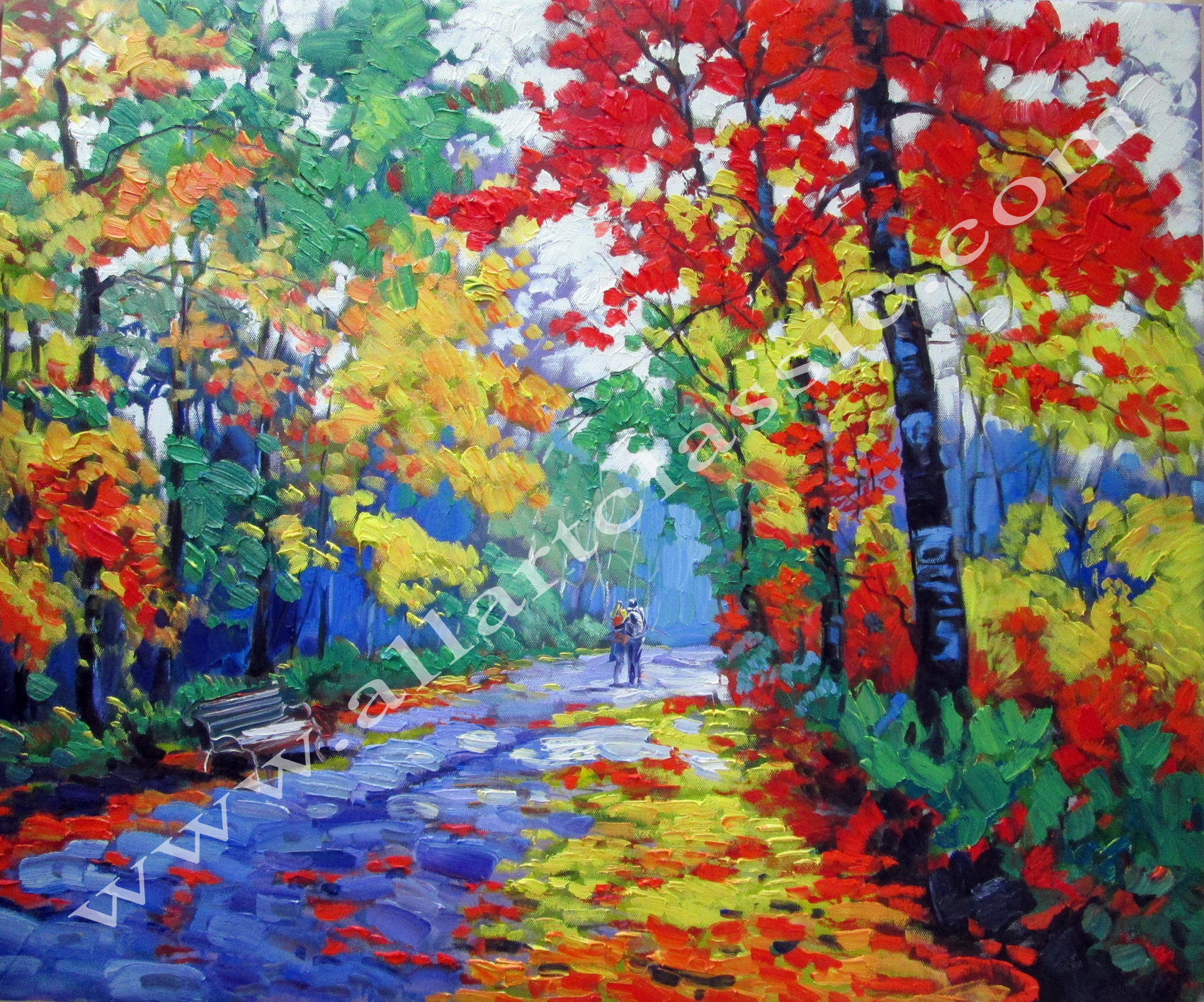1700x1415 Art Reproductions And Original Oil Paintings Landscapes - Early Autumn Painting