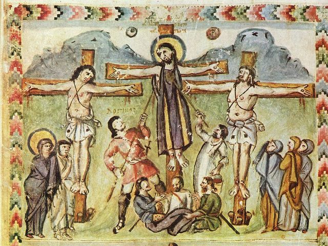640x480 The Crucifixion Of Jesus In Medieval Art - Early Medieval Painting