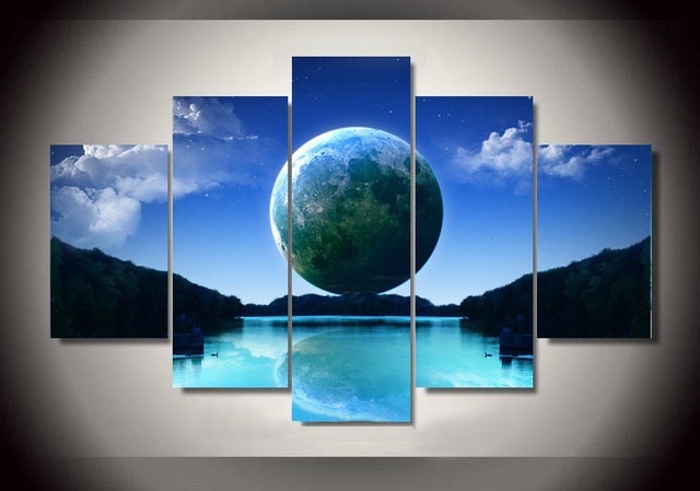 640x449 Modern Painting Printed On Canvas Earth Painting Cheap Price Wall - Earth Canvas Painting