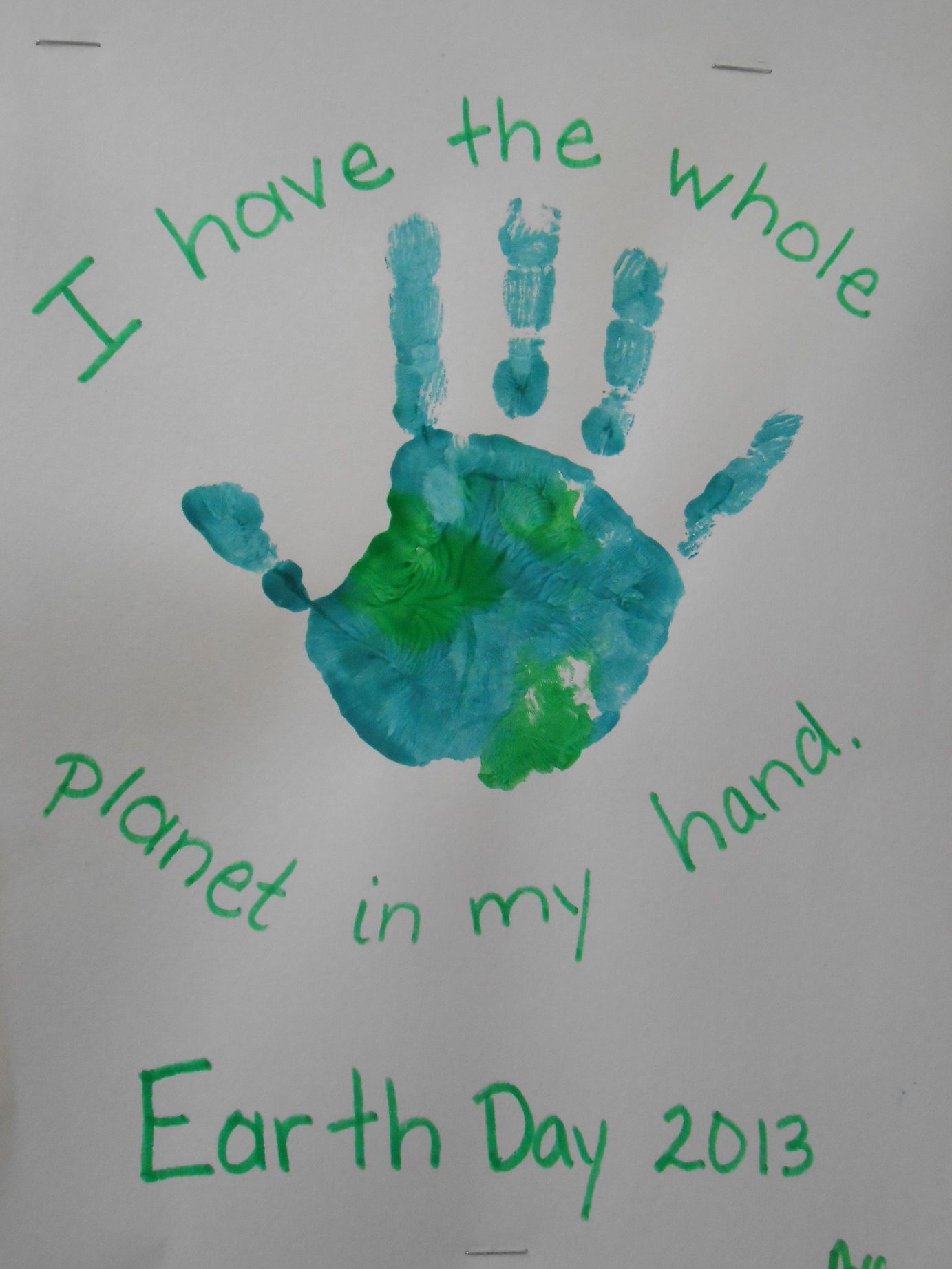 1383x1844 Earth Day Hand Painting Project. Preschool Preschool Spring - Earth Day Painting