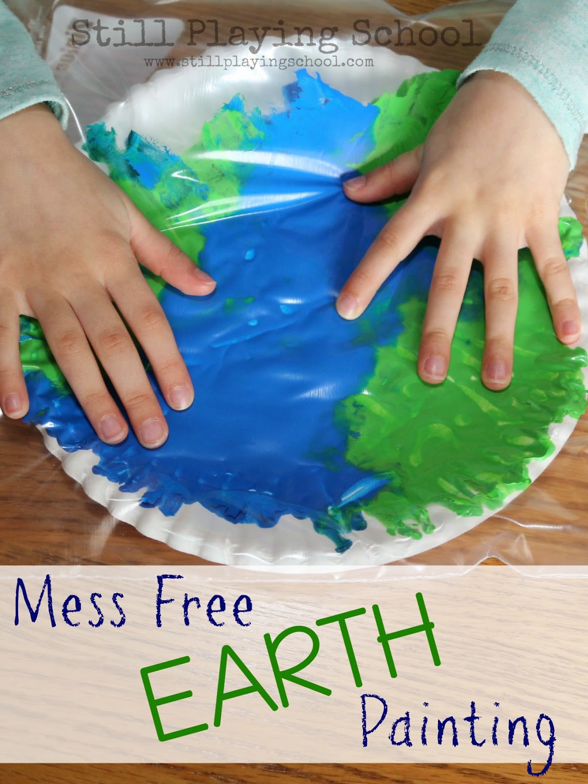 1200x1600 No Mess Painting In A Bag Earth Craft Still Playing School - Earth Day Painting