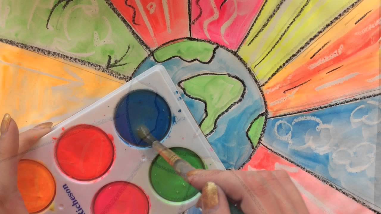 1280x720 Pop Art Earth Day Poster - Earth Day Painting