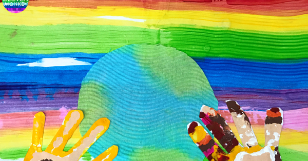 600x314 Stunning Earth Day Art Project To Make You Clever Monkey - Earth Day Painting