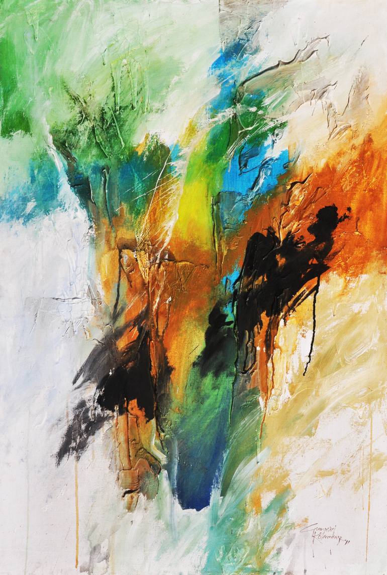 770x1144 Saatchi Art Mother Earth Painting By Gunasiri Kolambage - Earth Painting