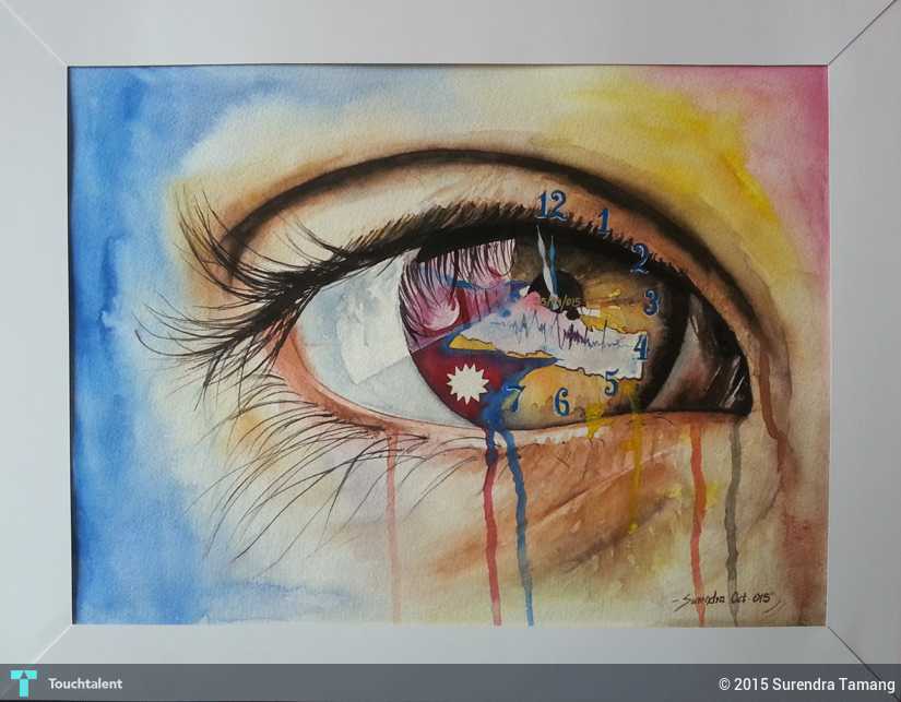825x643 Memory To The Earthquake 2015 In Nepal Touchtalent - Earthquake Painting