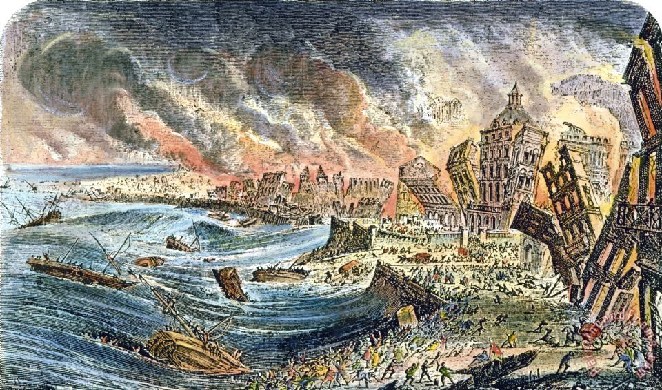 960x566 Others Lisbon Earthquake, 1755 Painting - Earthquake Painting