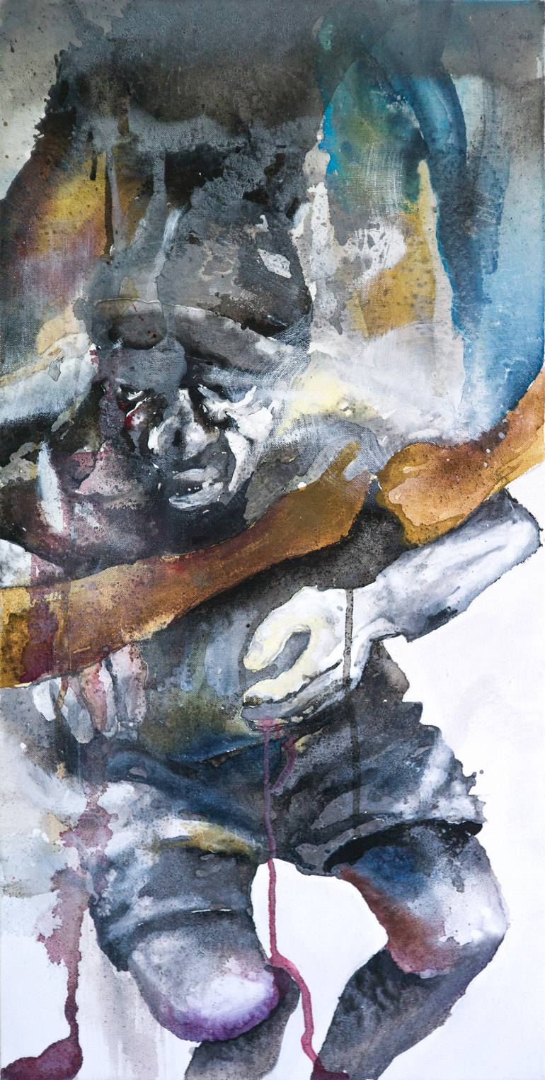 770x1524 Saatchi Art Rescue In Nepal Earthquake Painting By Jong Henry Kim - Earthquake Painting