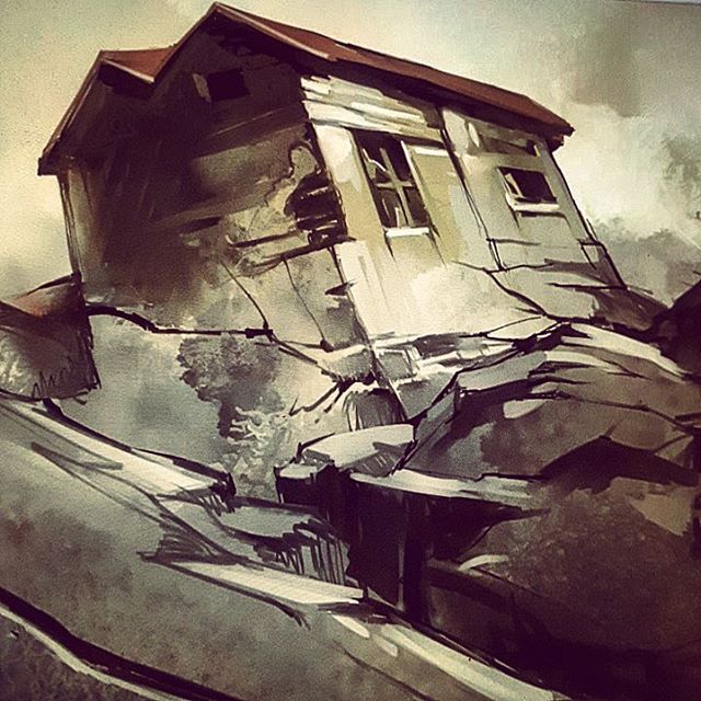 640x640 The Art Of Ashraf Ghori Earthquake. - Earthquake Painting