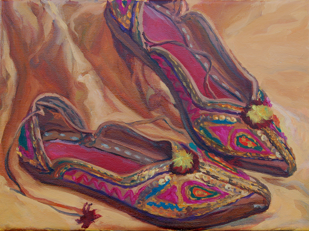 1066x800 East Indian Shoes - East Indian Painting
