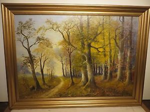 300x225 28x40 Big Thicket East Texas Original 1930 Oil On Canvas - East Painting