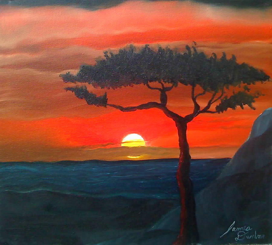 900x810 East African Sunset Painting By Portland Art Creations - East Painting