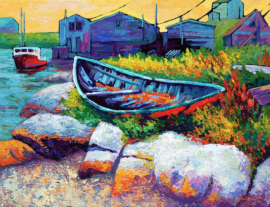 900x692 East Coast Boat Painting By Marion Rose - East Painting