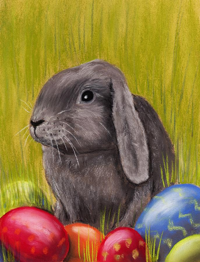 687x900 Easter Bunny Painting By Anastasiya Malakhova - Easter Bunny Painting