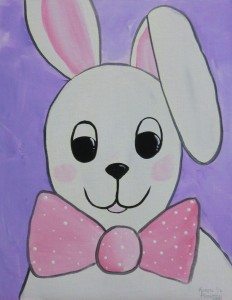 232x300 Easter Bunny Visit! - Easter Bunny Painting