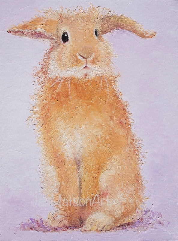 593x800 Easter Bunny Art Rabbit Painting Nursery Art Canvas Art - Easter Bunny Painting