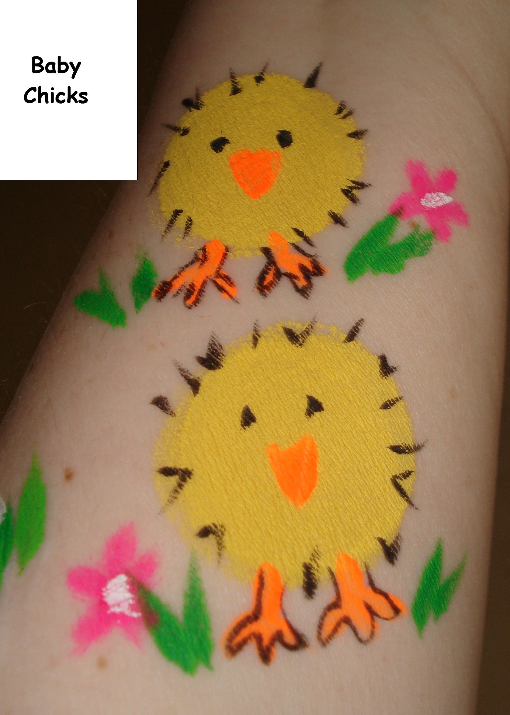 1691x2368 Easy Baby Chicks Body Paint For Easter Great For Kids Facep - Easter Chick Painting