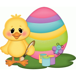 300x300 Silhouette Design Store - Easter Chick Painting
