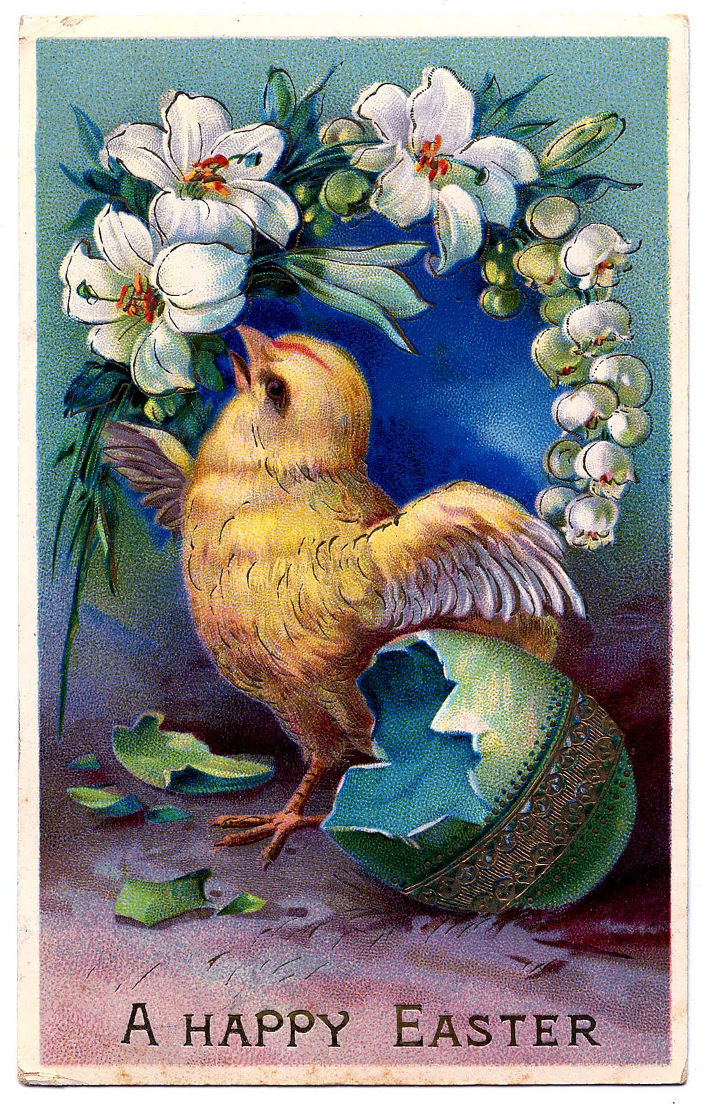 1024x1600 Vintage Easter Clip Art - Easter Chick Painting