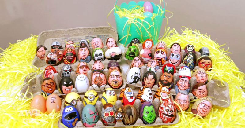 800x419 Artist Paints 62 Awesome Egg Characters For Easter - Easter Egg Painting