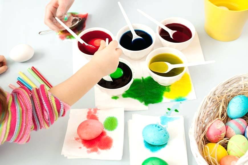 870x580 Easter Egg Dye Food Coloring Its Perfectly Kids Dyeing Eggs Dying - Easter Egg Painting For Kids