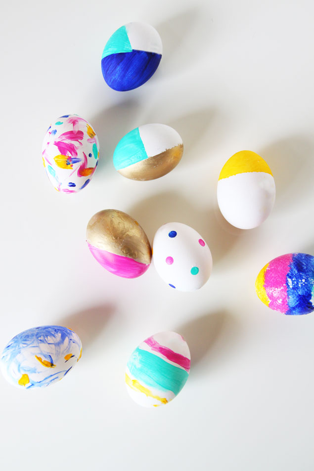 635x953 Colorful Gold Painted Easter Eggspencil Shavings Studio - Easter Egg Painting For Kids