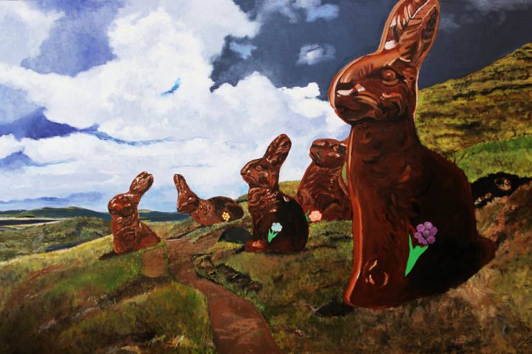 770x513 Saatchi Art Easter Island Painting By Ken Vrana - Easter Island Painting