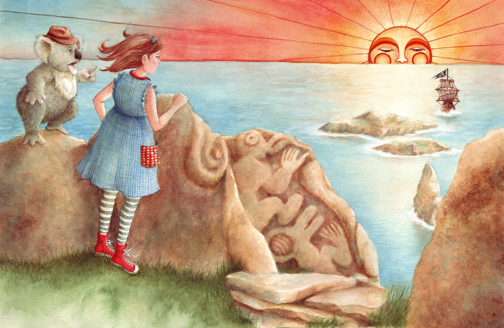 1000x652 The Adventures Of Piratess Tilly Easter Island The Adventures - Easter Island Painting