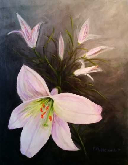 432x554 Easter Lily - Easter Lily Painting