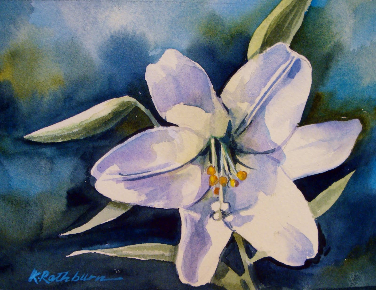 Easter Lily Painting at PaintingValley.com | Explore collection of ...