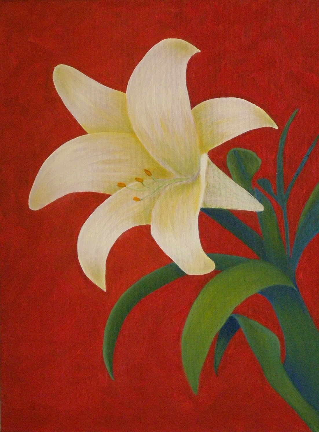 1102x1490 Contemporary Fine Art By Beatriz Socorro Easter Lily - Easter Lily Painting