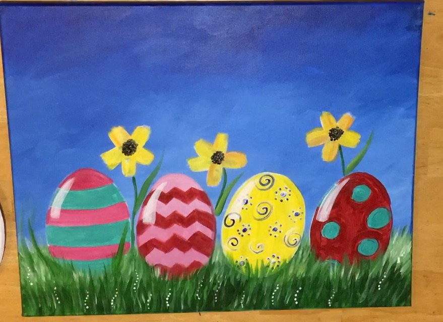 879x640 Easter Canvas Painting - Easter Painting