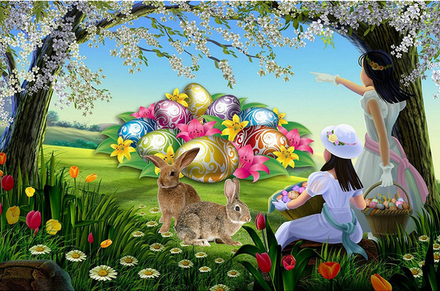 640x424 Easter Egg Diamond Painting Cross Stitch Diy Diamond Mosaic Kit - Easter Painting