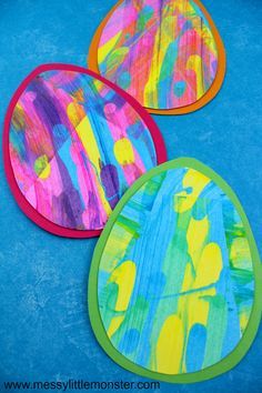 236x354 Easter Egg Scrape Painting Craft With Free Easter Egg Template - Easter Painting For Kids