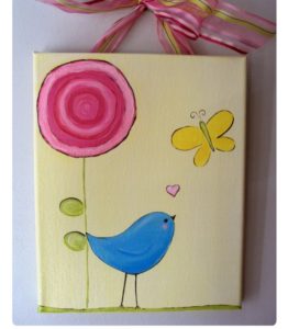 262x300 Easter Kid's Canvas Painting The Red Wagon - Easter Painting For Kids