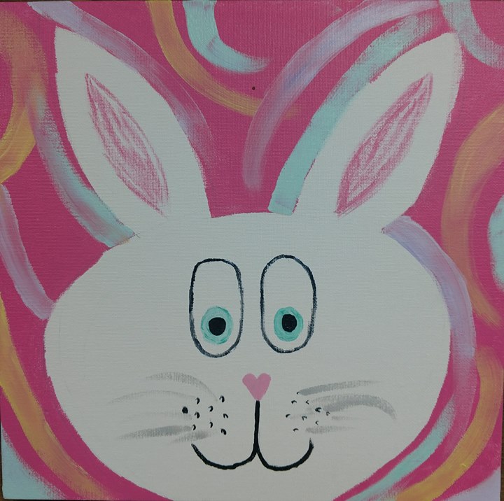720x716 Kids Easter Bunny Painting Class! - Easter Painting For Kids