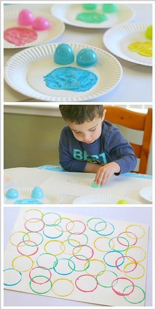 304x604 Easter Crafts For Kids Painting With Plastic Easter Eggs - Easter Painting For Toddlers