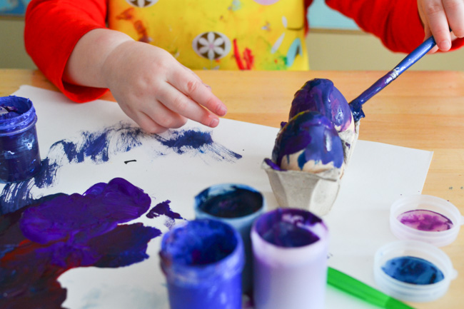 650x433 Space Eggs Easter Craft For Kids Adventure In A Box - Easter Painting For Toddlers