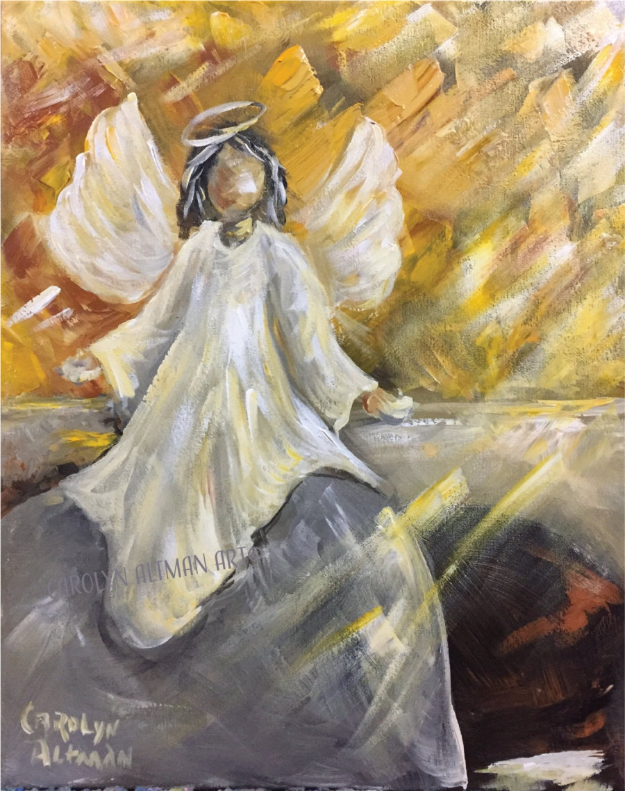 900x1138 Angel - Easter Sunday Painting