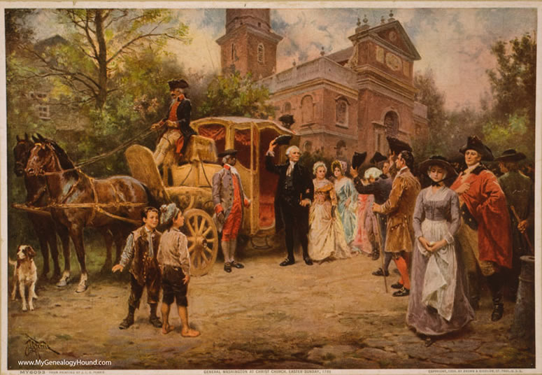 775x536 Philadelphia, Pennsylvania, General George Washington - Easter Sunday Painting
