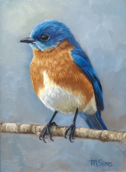 440x600 Eastern Bluebird - Eastern Bluebird Painting