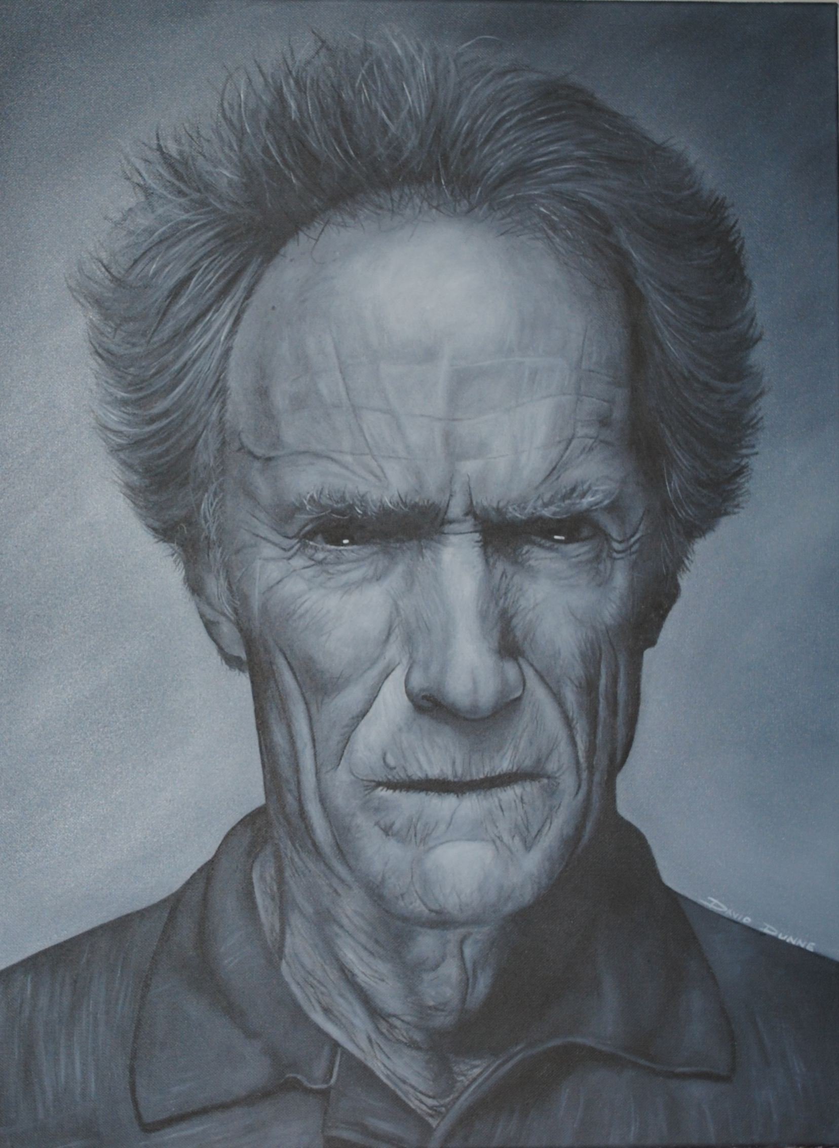 1656x2264 Clint Eastwood Painting David Dunne Art - Eastwood Painting