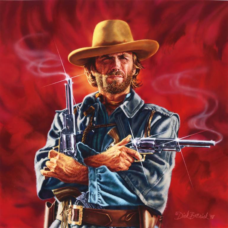 770x768 Saatchi Art Clint Eastwood Painting By Dick Bobnick - Eastwood Painting