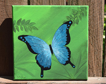 340x270 Mighty Monarch Butterfly Painting On 6x6 Canvas - Easy Butterfly Painting