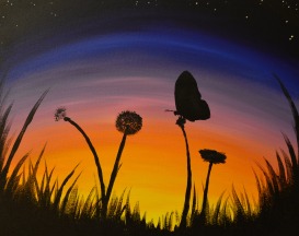 273x216 Parkstone Wood Kitchen 7.27.14 Paint Nite Event - Easy Butterfly Painting