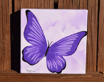 340x270 Butterfly Clipart Purple Watercolor Painting Nursery Room - Easy Butterfly Painting