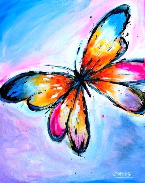 474x600 Butterfly Painting Pictures - Easy Butterfly Painting